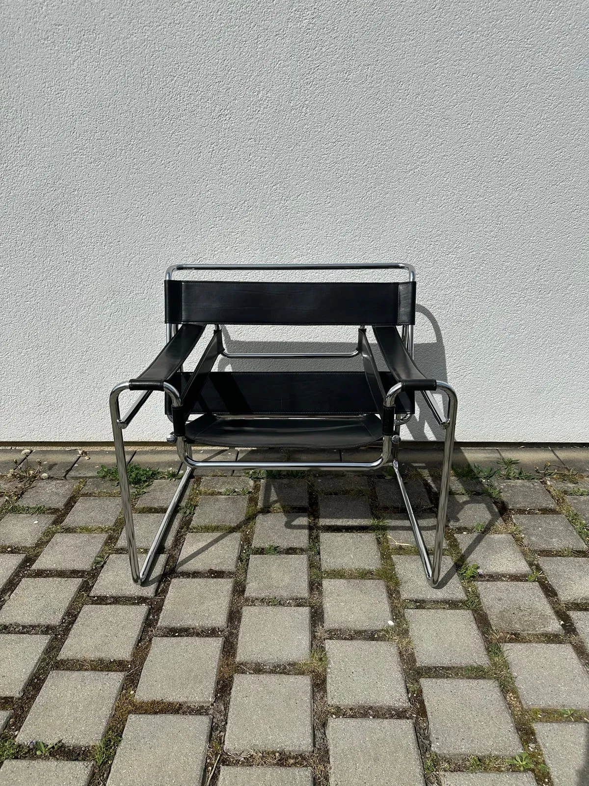 Sessel-Paar im Stil des Wassily Chair – Schwarz & Chrom – Foto 1 von 17