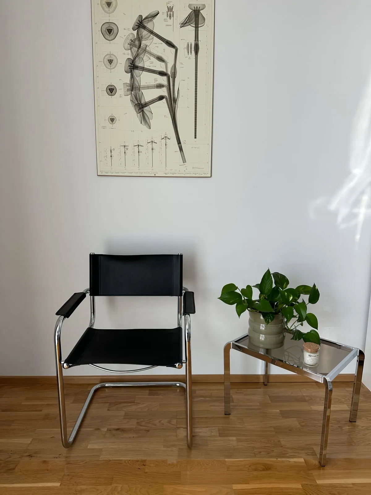 Freischwinger mit Armlehnen – Schwarz – Bauhaus Stil – Foto 1 von 8